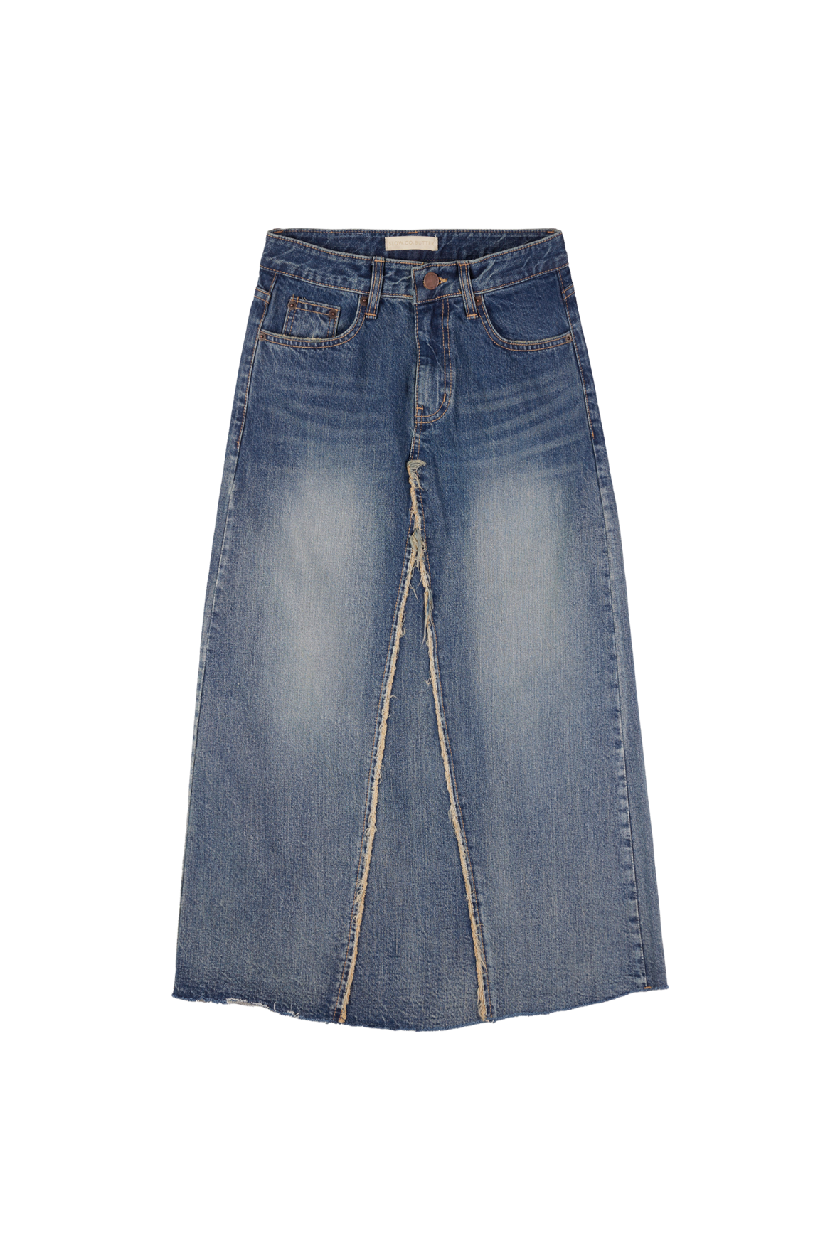 [SLOCO] Cut off denim maxi skirt (3size)