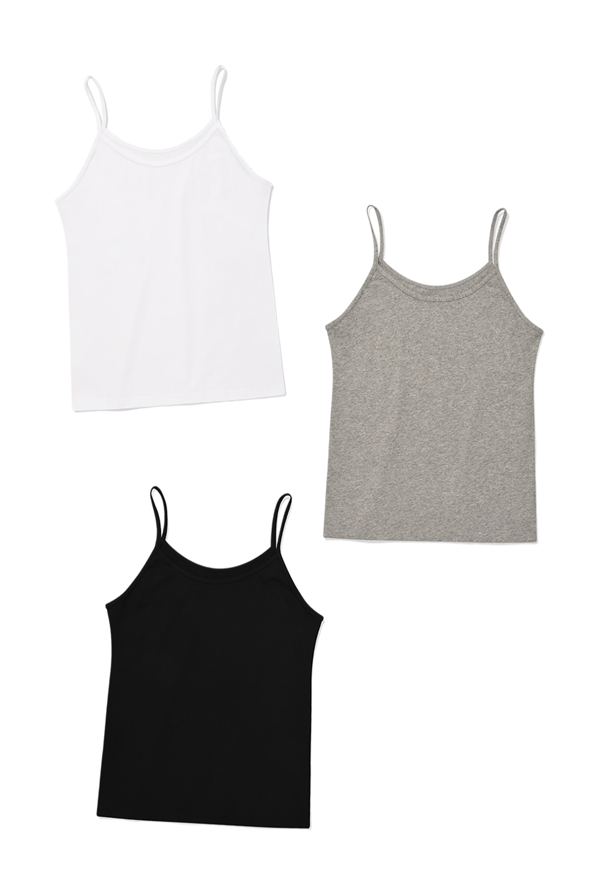 Basic cotton sleeveless top (3col)