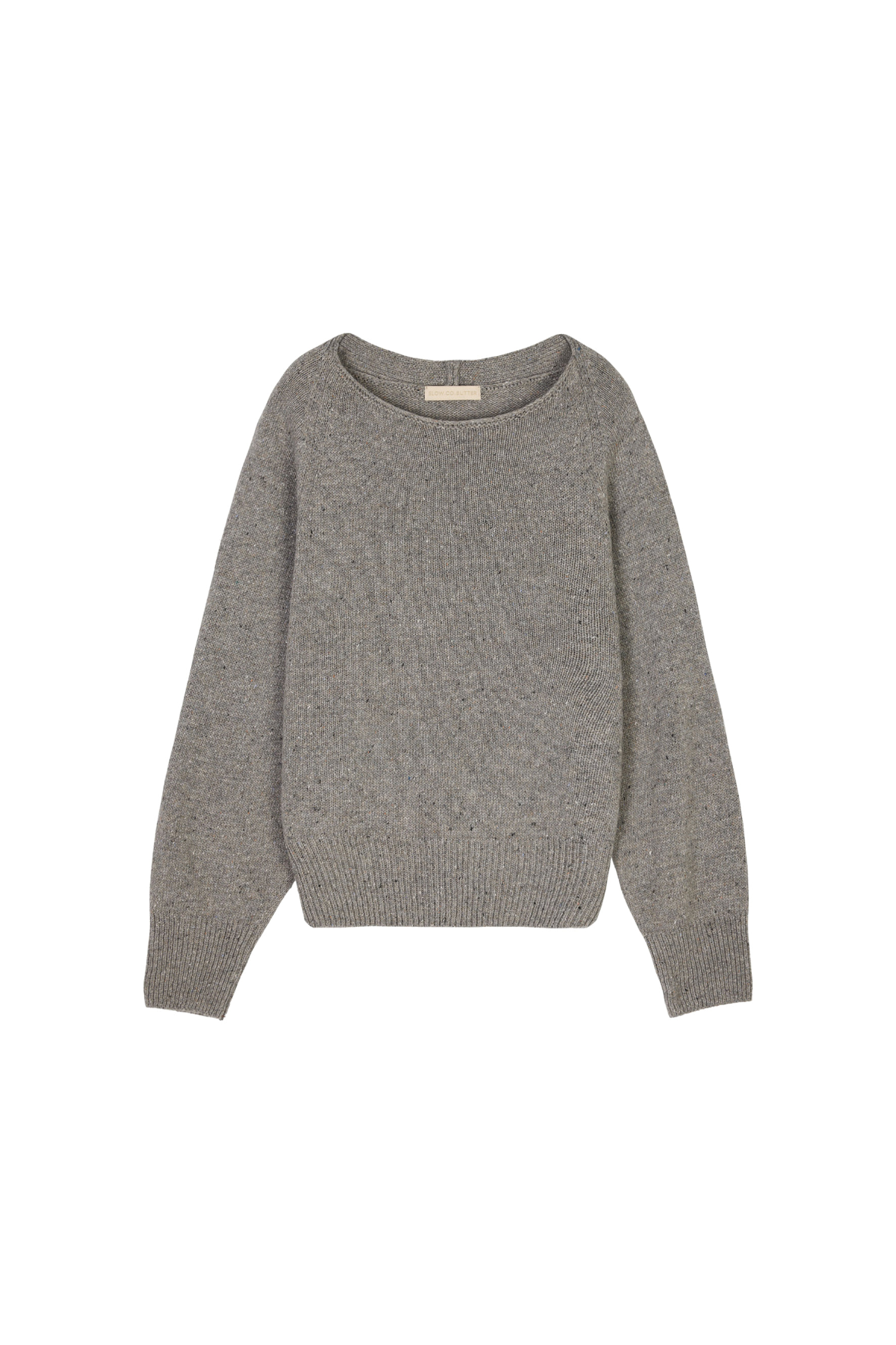 [SLOCO] Boat neck bokashi knit, grey