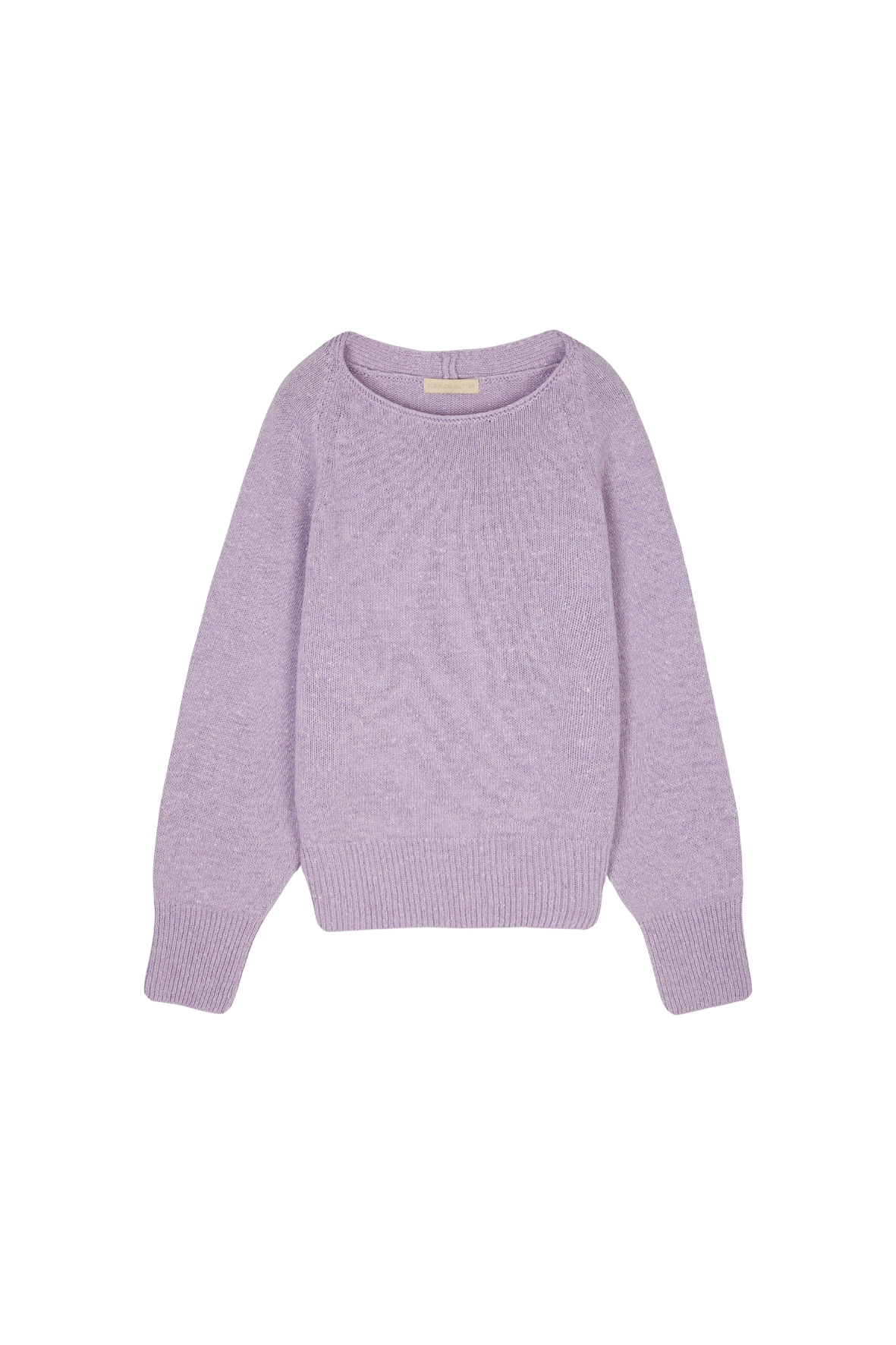 [SLOCO] Boat neck bokashi knit, lilac