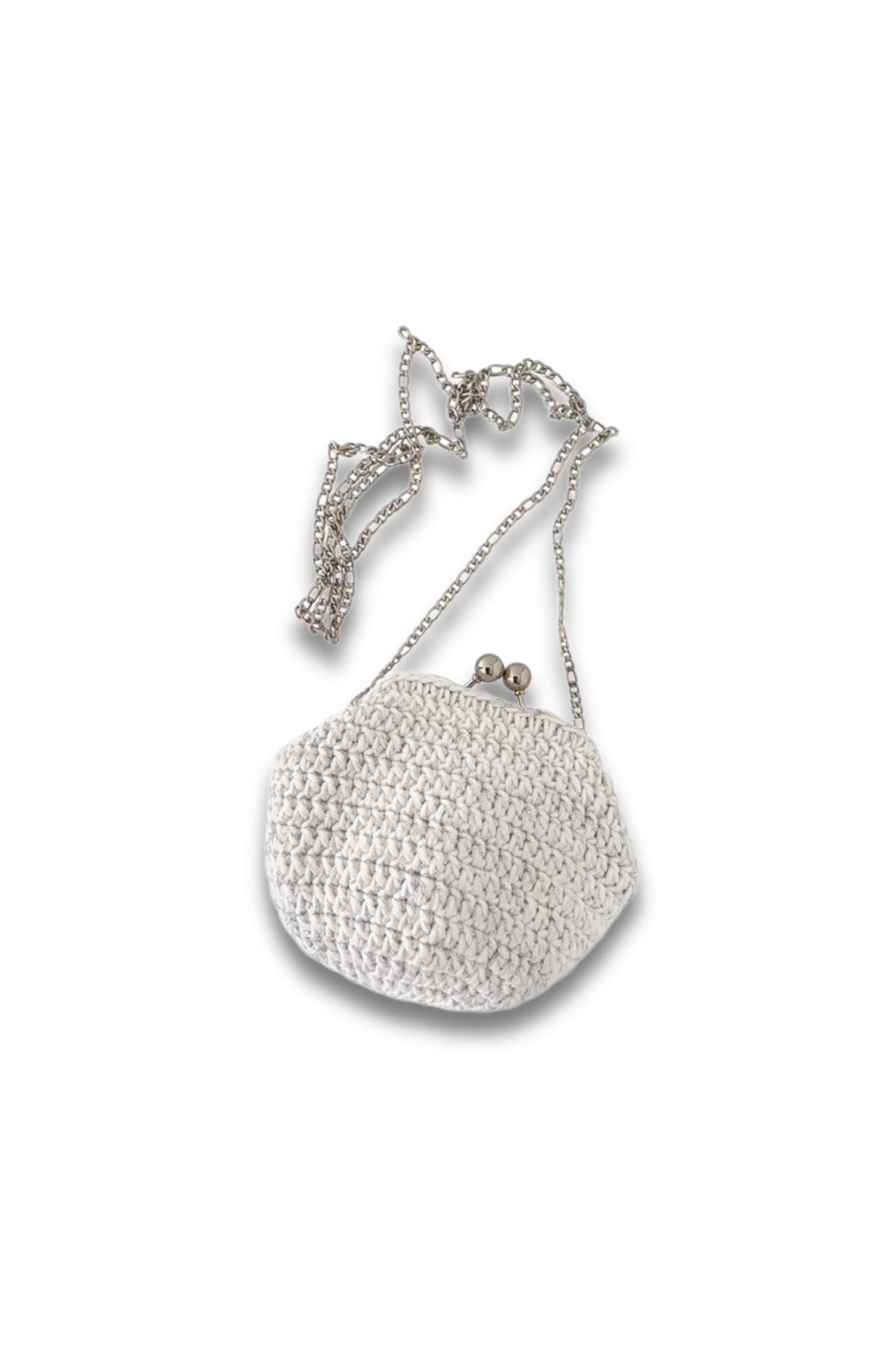 [from.b] mini twinkle chain bag, white