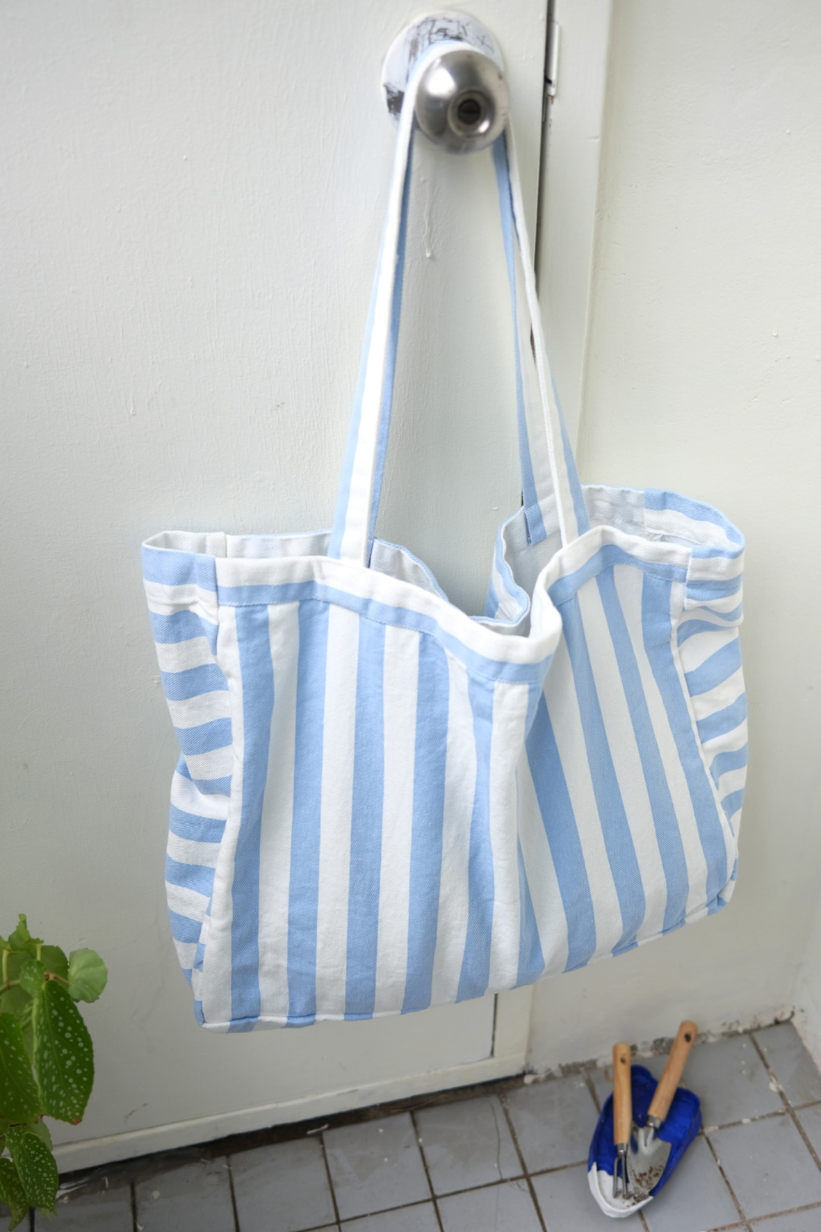 Washing cotton stripe big bag (2col)