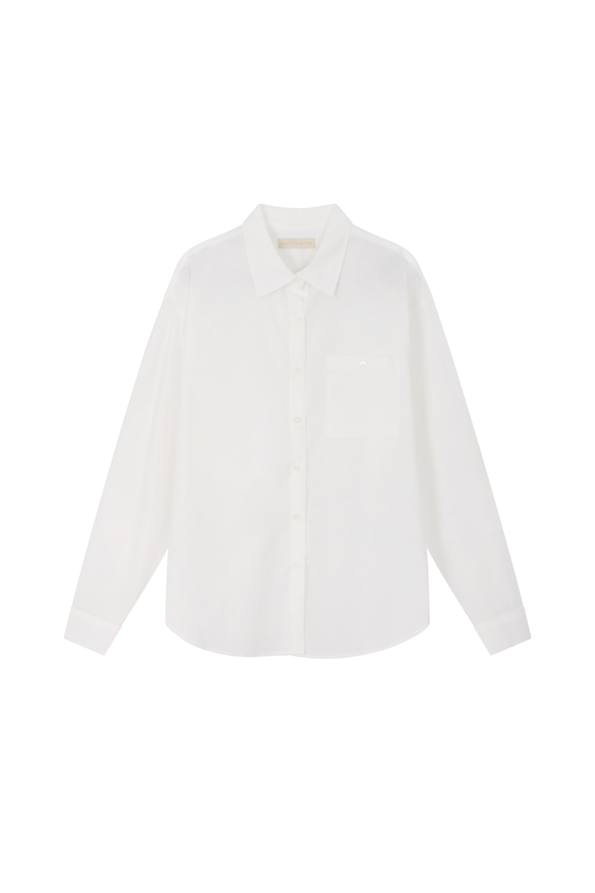 [SLOCO] Classic natural cotton shirt, white