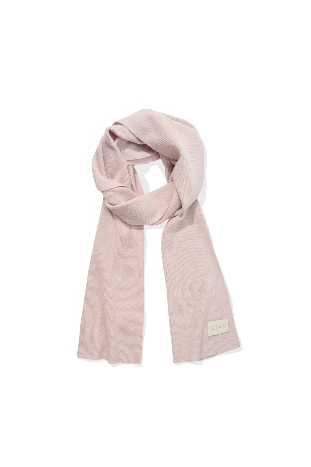 [SLOCO] Jenna cashmere knit muffler, pale pink