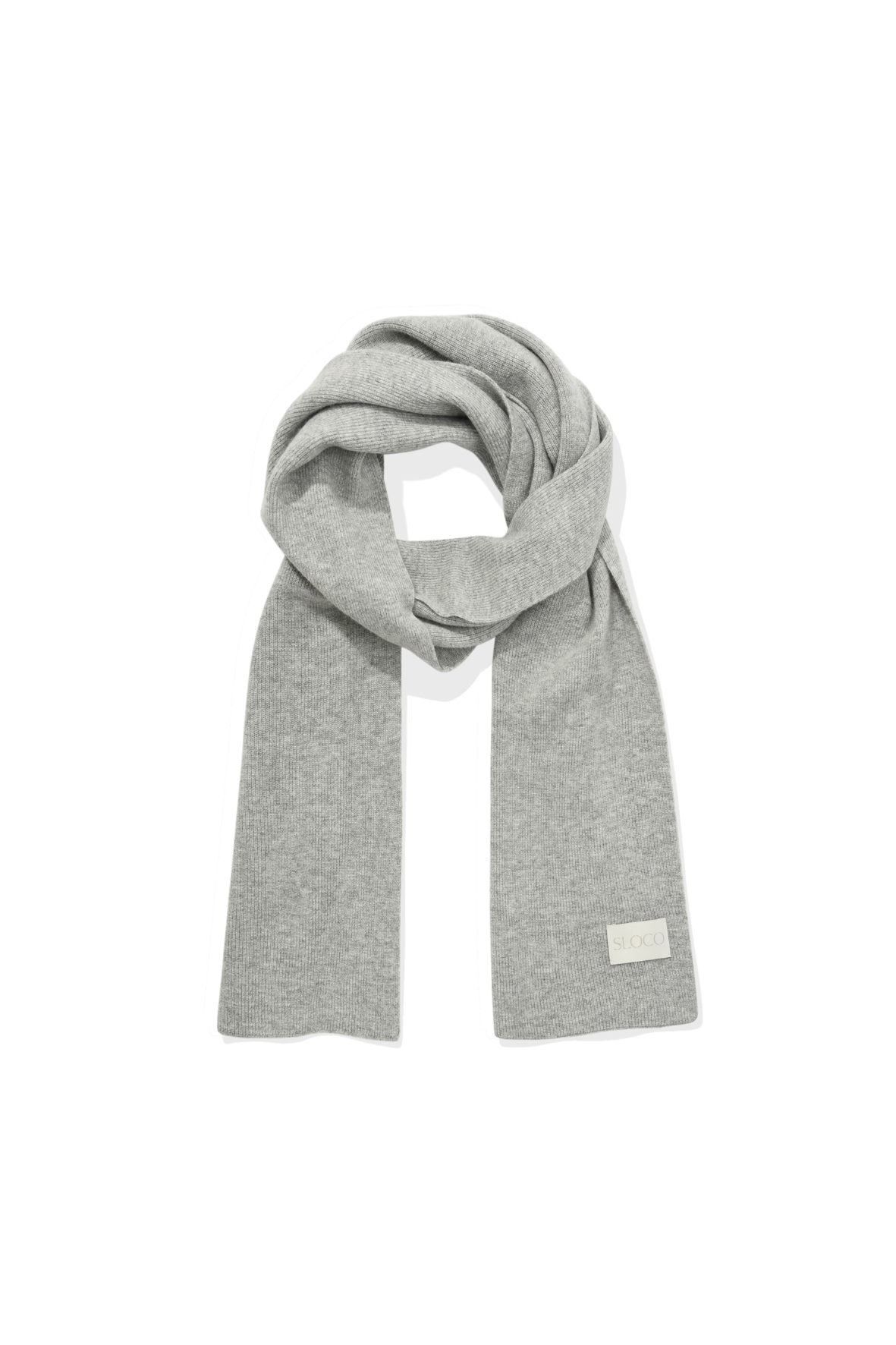 [SLOCO] Jenna cashmere knit muffler, light grey