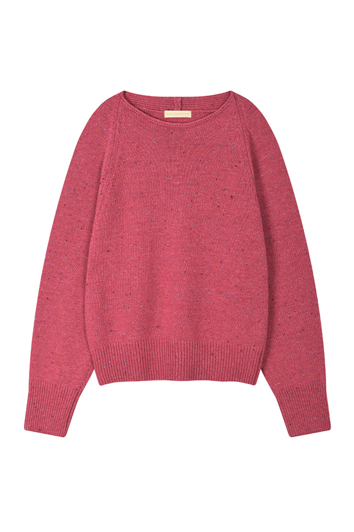 [SLOCO] Boat neck bokashi knit, cherry pink