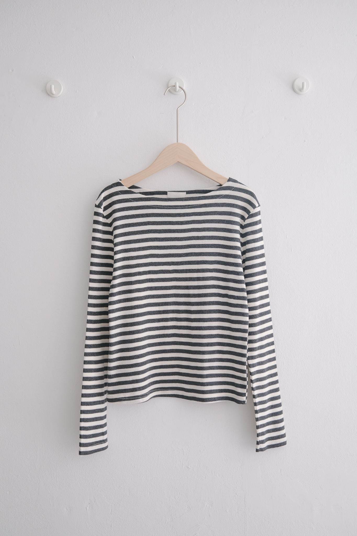Boat neck stripe tshirt (2col)