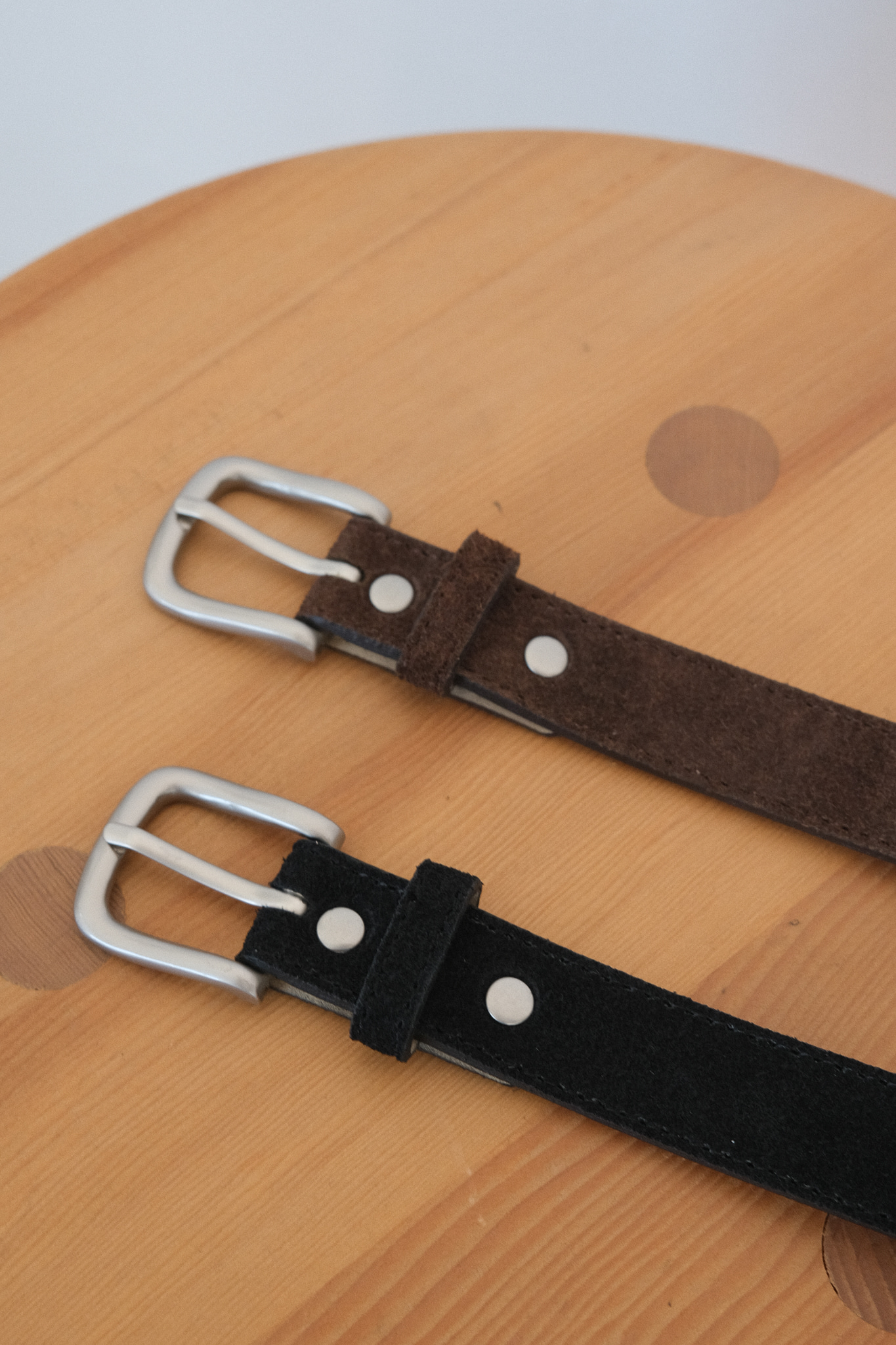 Suade leather belt (2col)