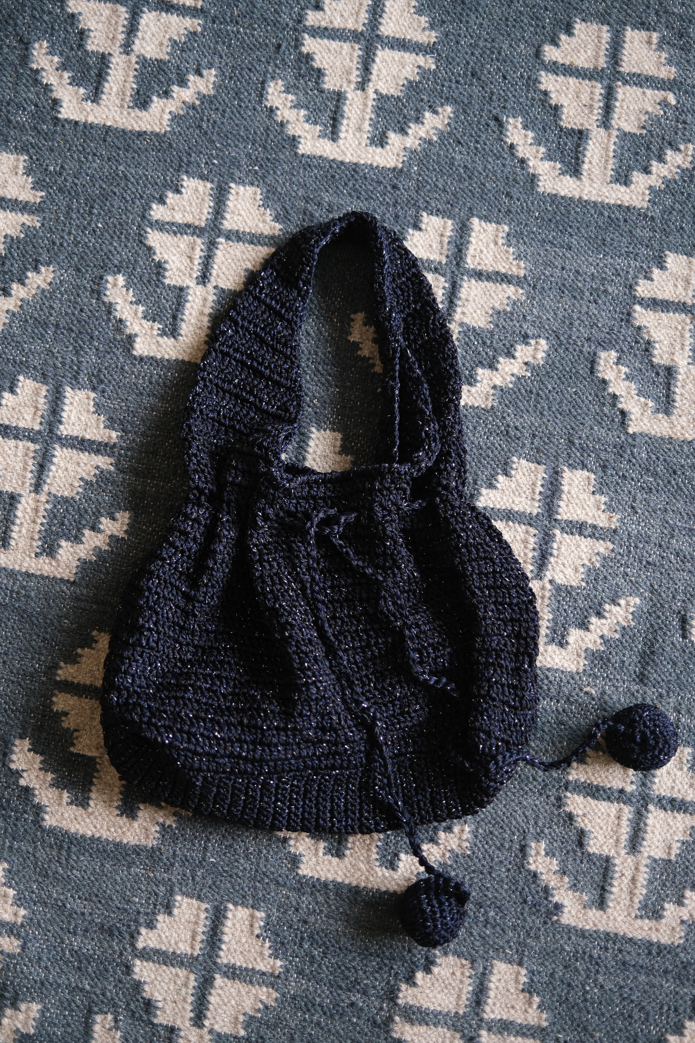 Handmade glitter knit bag (2col)